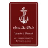 Rode Zeeanker Save the Date-magneet Magneet (Verticaal)