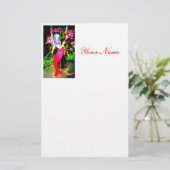 rode zeemeermin briefpapier (Staand voorkant)