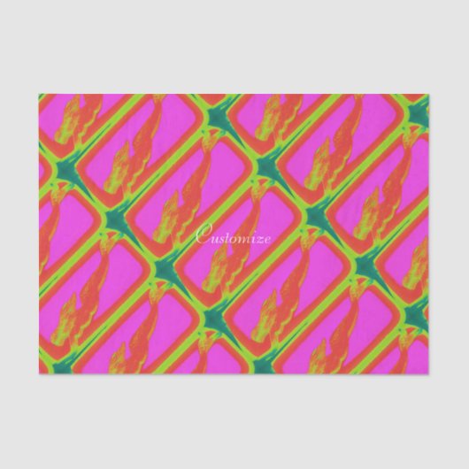 rode zeemeermin die roze duiken tissuepapier (Voorkant)