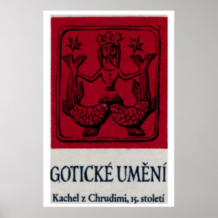 Rode Zeemeermin - Luciferdoosje Print - Tsjechisch