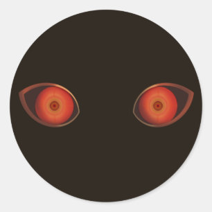 Rode zeer boze ogen ronde sticker