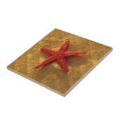 rode zeester tegeltje (Zijkant)