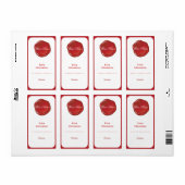 Rode zegelwijn etiket (Full Sheet)