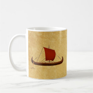 Rode Zeil Vikingschip II Koffiemok