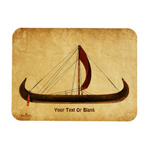 Rode Zeil Vikingschip Magneet