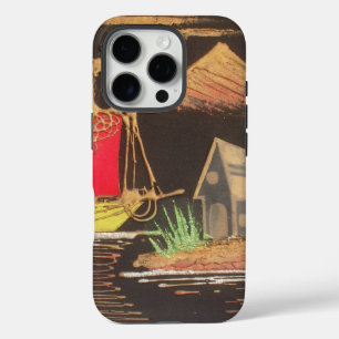 Rode Zeilboot Landschap Olie Schilderij Art Print iPhone 16 Pro Hoesje