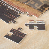 Rode Zeilboot Landschap Olie Schilderij Art Print Legpuzzel (Zijkant)