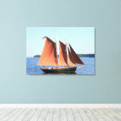 Rode zeilen schoener verpakt canvas (Insitu (Houten vloer))