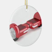 Rode zelfbalancerende scooter keramisch ornament (Rechts)