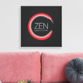 Rode Zen Canvas Afdruk (Insitu (Woonkamer))
