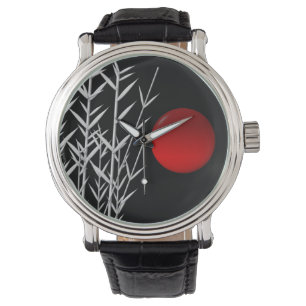 Rode Zen Circle Horloge