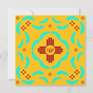 Rode Zia Symbolen New Mexico Turquoise Veren