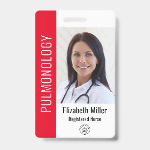 Rode ziekenhuis medewerker foto ID Badge