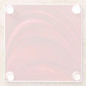 Rode zijde glazen onderzetter (Achterkant)