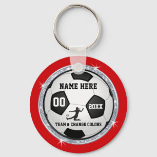 Rode, Zilveren en Zwarte Goedkope Voetbal Cadeaus Sleutelhanger