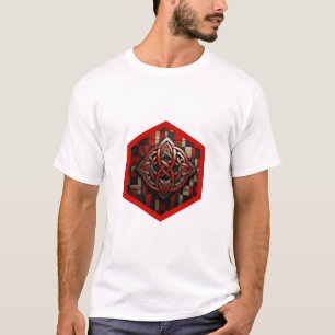 Rode & Zilveren Keltische Knoop In Een Zeszijdige T-shirt
