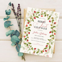 Rode Zoete Aardbei Wilde Bloem Krans Baby Shower