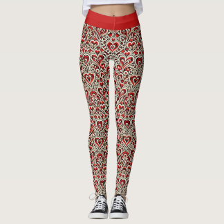 Rode Zoete Hartjes Leggings