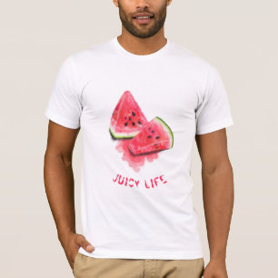 Rode zoete juicy watermeloenen — gebak — vers  t-shirt