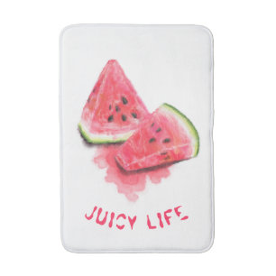 Rode zoete juicy watermeloenen - Tasty - Tekening  Badmat