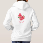Rode zoete juicy watermeloenen - Tasty - Tekening Hoodie (Achterkant)
