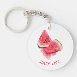 Rode zoete juicy watermeloenen - Tasty - Tekening Sleutelhanger