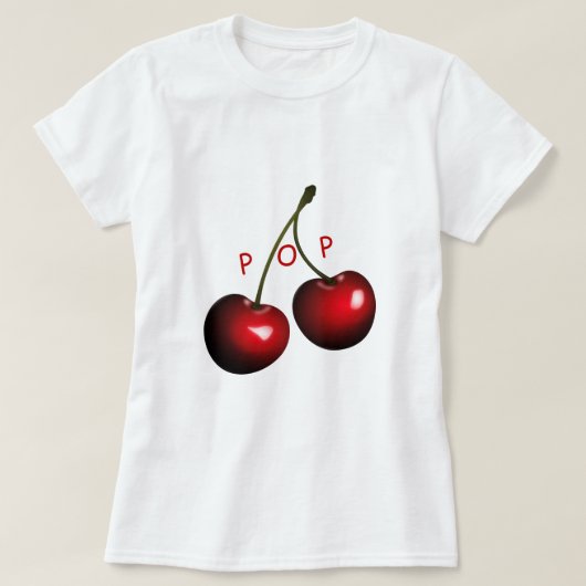 Rode zoete kersen - Pop T-shirt (Design voorkant)