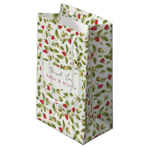 Rode Zoete Wilde Aardbeibloemen Bruiloft Klein Cadeauzakje