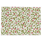 Rode zoete wilde aardbeien bloemen bruiloft groot cadeauzakje (Achterkant)