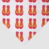 Rode Zomer Strand Party Teenslippers Gift Tissue Tissuepapier (Detail)