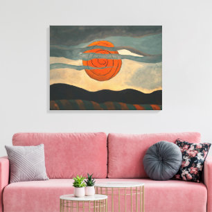 Rode Zon Arthur Dove Canvas Afdruk
