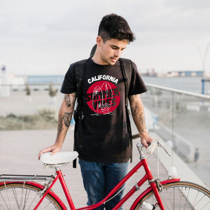  rode zon Californië zomervibes T-shirt