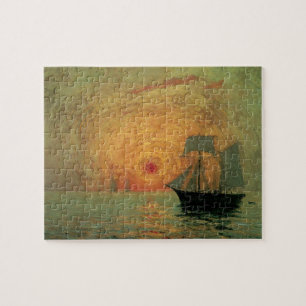 Rode Zon door Maxime Maufra, Vintage Impressionism Legpuzzel