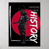  rode zon - japanese samurai - krijger poster (Voorkant)