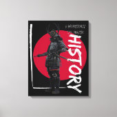 rode zon - japans kunst samurai warrior canvas afdruk (Voorkant)