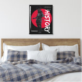 rode zon - japans kunst samurai warrior canvas afdruk (Insitu (Slaapkamer))