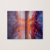 Rode zon over het zee, Californië Legpuzzel (Horizontaal)