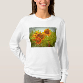 Rode zonnebloem Foto T T-shirt