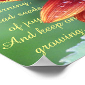 Rode zonnebloem, Inspirerend advies Poster (Hoek)