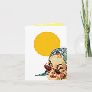 Rode Zonnebril Hallo Zonneuwen! Opmerkingskaarten Kaart