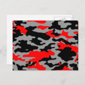 RODE, ZWART EN GRAY CAMO BRIEFKAART (Voorkant / Achterkant)