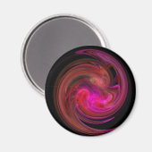 RODE ZWART PINK LIGHT VORTEX, fractal Art Magneet (Voorkant / Achterkant)