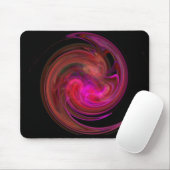 RODE ZWART PINK LIGHT VORTEX, fractal Art Muismat (Met muis)