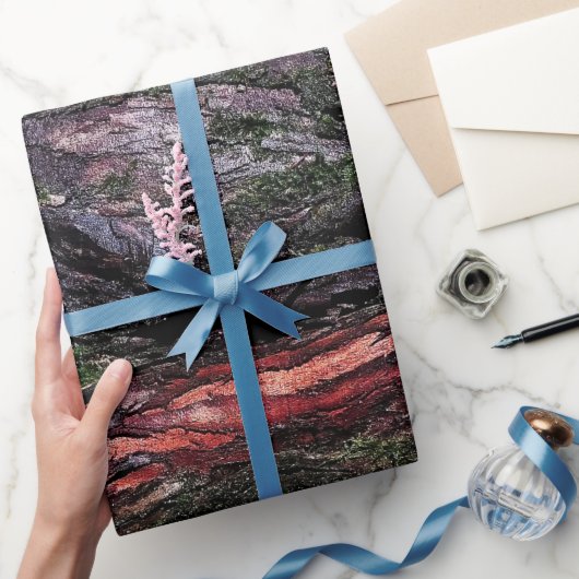 Rode zwarte boomschors cadeaupapier (Geschenken)