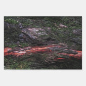 Rode zwarte boomschors inpakpapier vel (Voorkant 3)