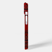 RODE ZWARTE DAMASK Case-Mate iPhone CASE (Achterkant / Links)