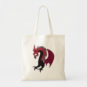 Rode Zwarte Draak Mythologisch Wezen Tote Bag