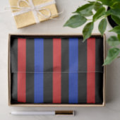 Rode, zwarte en blauwe strepen tissuepapier (Geschenk)
