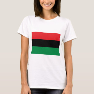 Rode Zwarte en Groene Pan-African vlag UNIA T-shirt