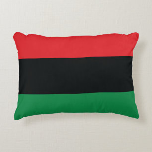 Rode, zwarte en groene vlag accent kussen